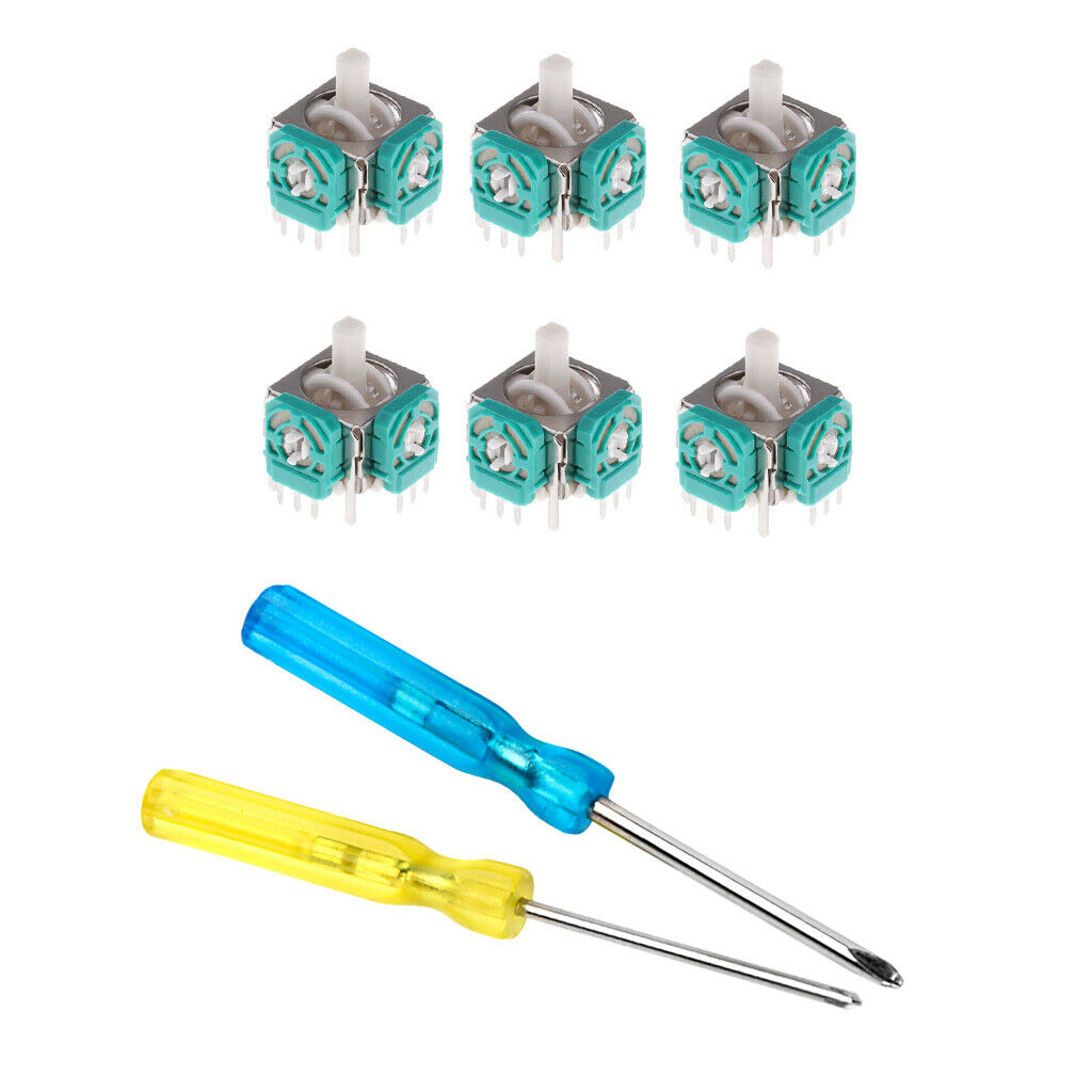 6x Analog Joystick Stick with Screwdriver for Nintendo GameCube Controller