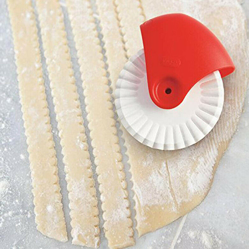 2Pcs Kitchen Pizza Pastry Lattice Cutter Pastry Pie Decor Cutter Plastic .l8