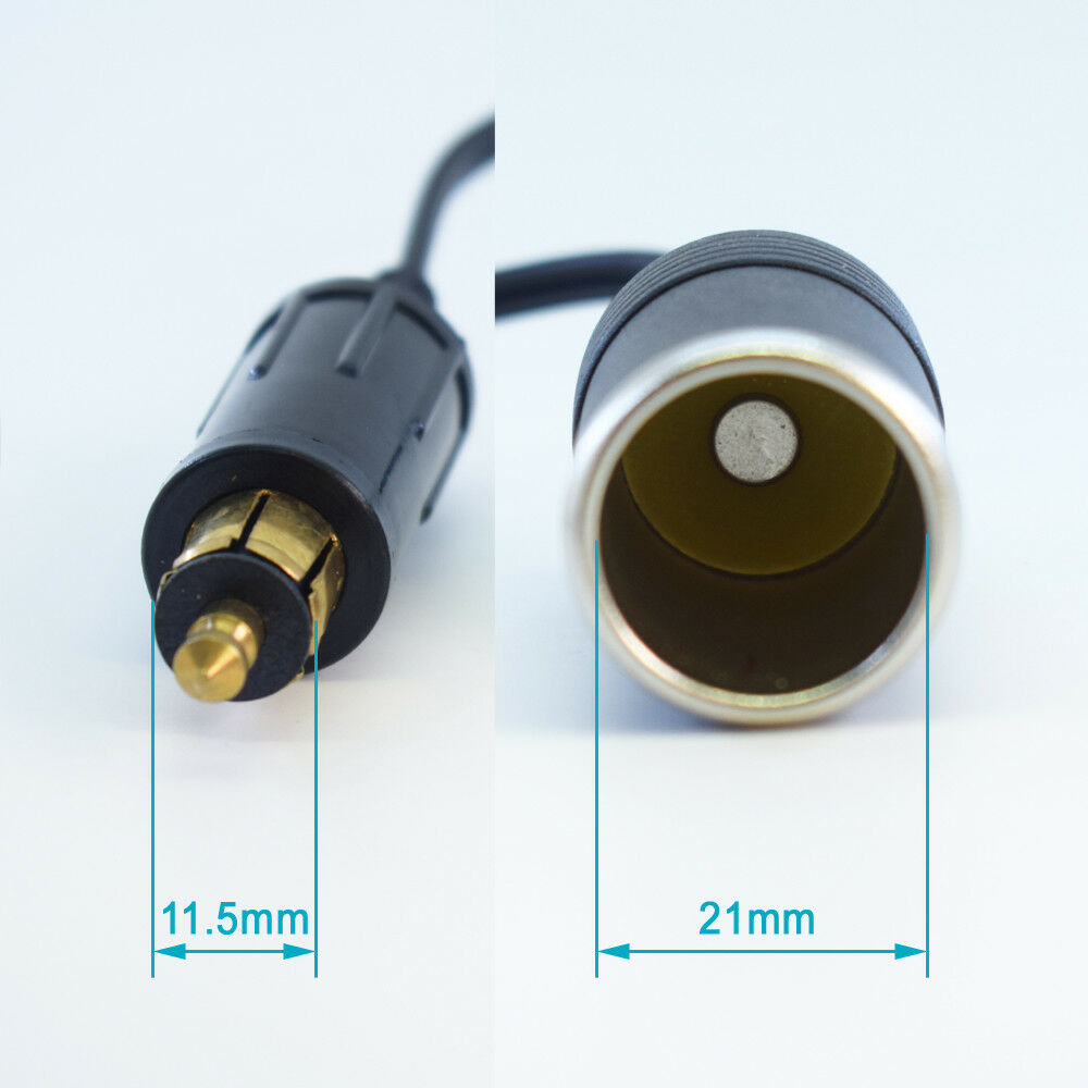 10 sets Cigarette Lighter Hella Merit EU Male To Female Socket Adapter Lead