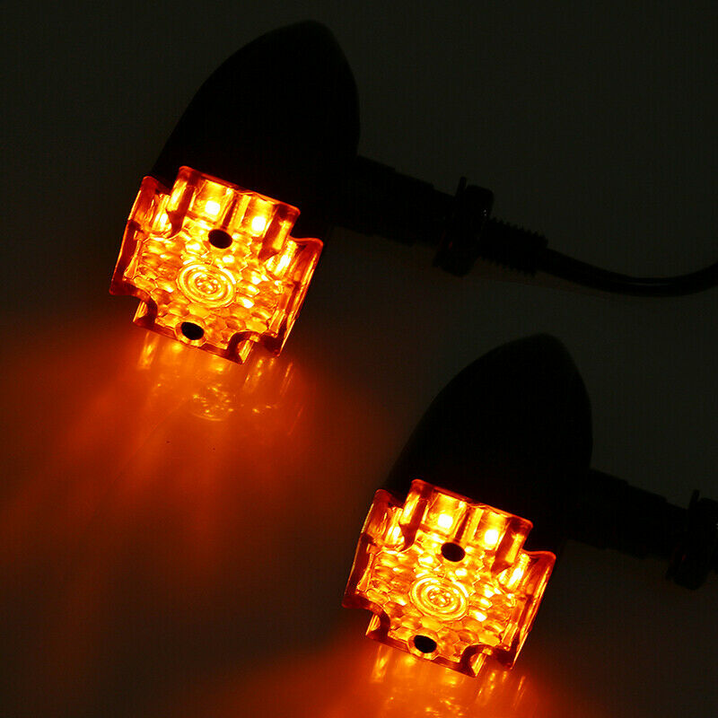 Turn Signal Lights Indicator Amber Lamp Waterproof Universal Fit Motorcycle ATV