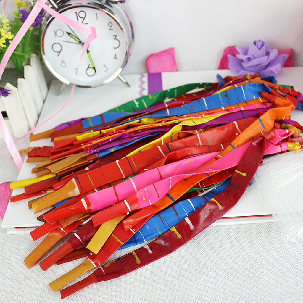 100pcs Colorful Rocket Balloons with Pump for Kids Birthdays Party Decor