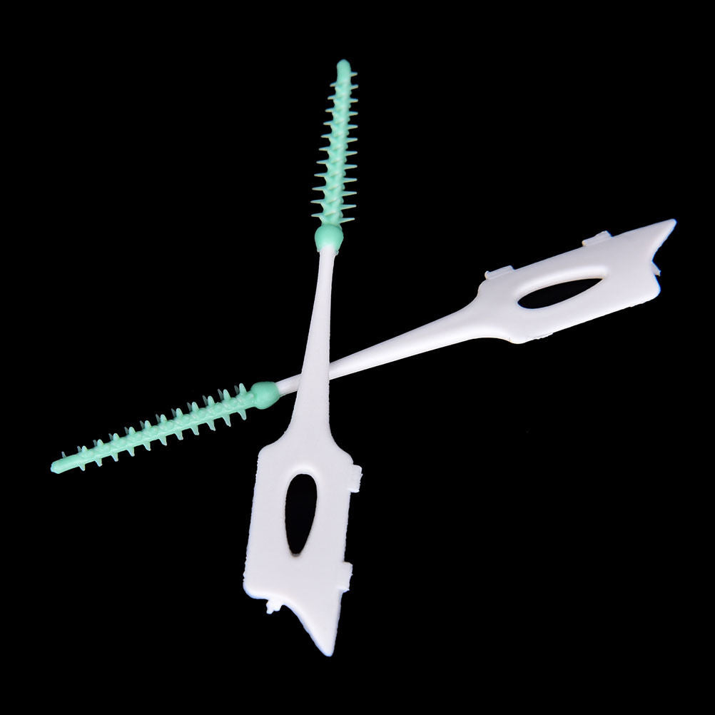 20x Clean Tooth Floss Head Hygiene Dental Plastic Interdental Brush Tooth.l8