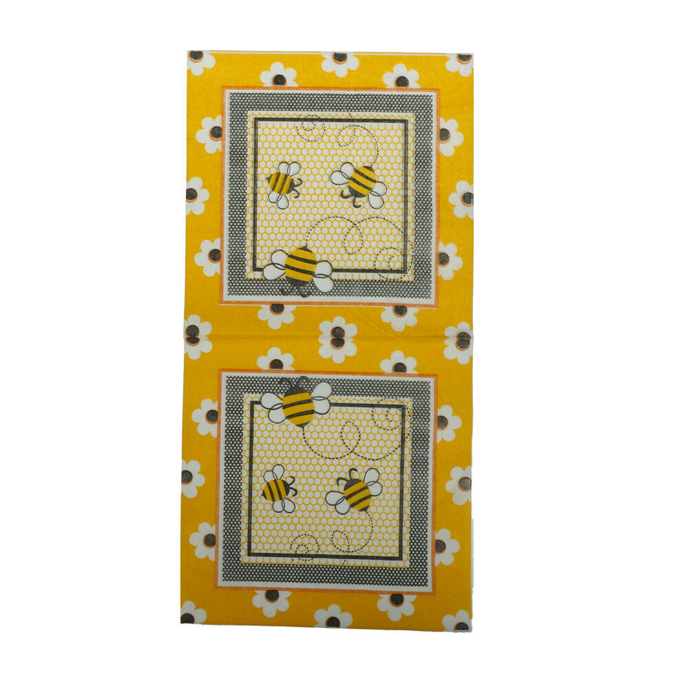 20pcs bee paper napkins serviettes wedding party birthday decor supplies DD