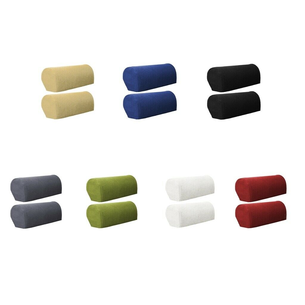 4pcs Sofa Armrest Protector Non-Slip Stretchy Couch Chair Armrest Slipcovers