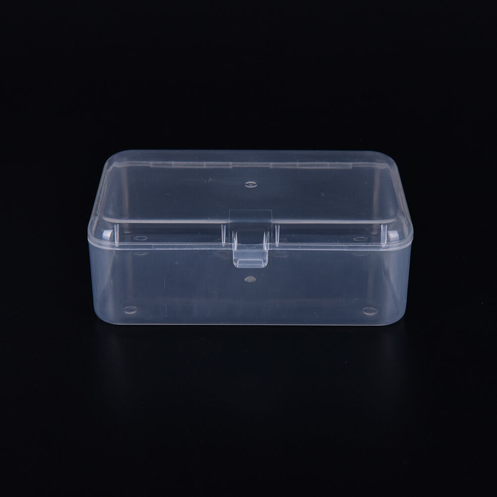 New Small Transparent Plastic Storage Box clear Square Multipurpose displa.l8