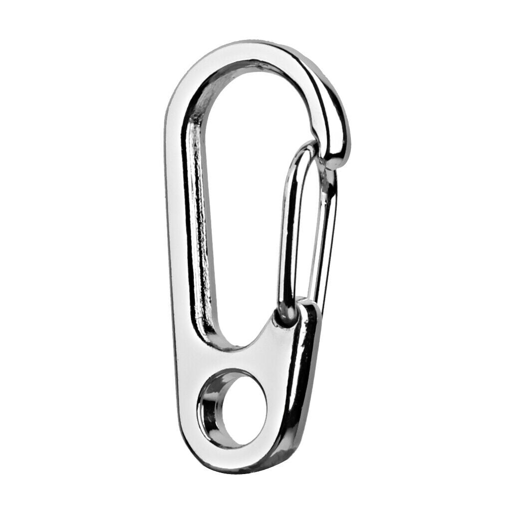 20x Outdoor Split Keychain Buckle Clasp Ring Clip Carabiner Spring Hook