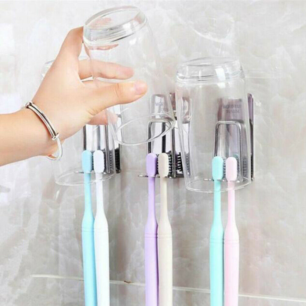 304 Stainless steel toothbrush holder gargle cup holder wall mounted hang.l8