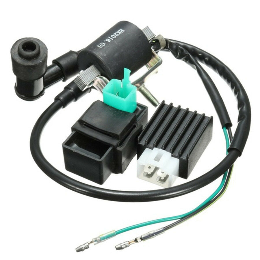 Black Ignition Coil CDI Unit Rectifier Regulator for 110cc-140cc Pit Dirt Bike