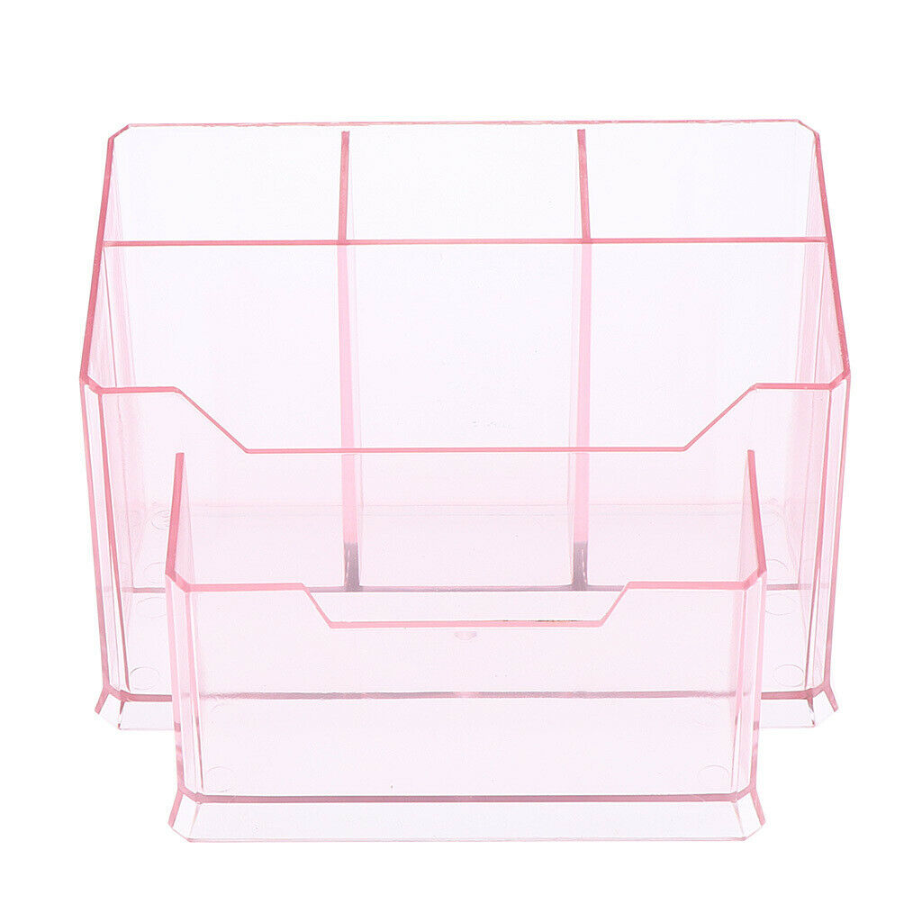 Nail Tools Organizer Cosmetic Display Stand Makeup Holder Box Acrylic Pink