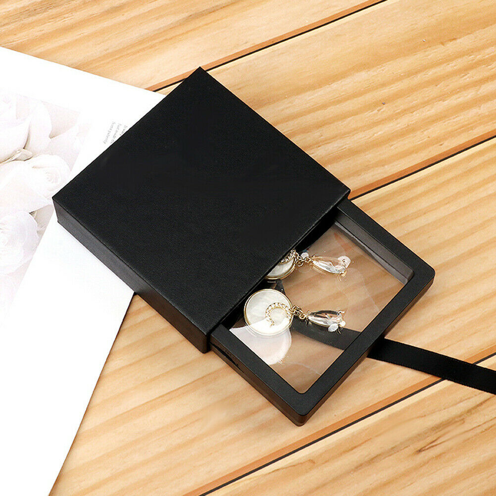 Transparent Jewelry Storage Box for Brooch Coin Gems Storage Box Display Case