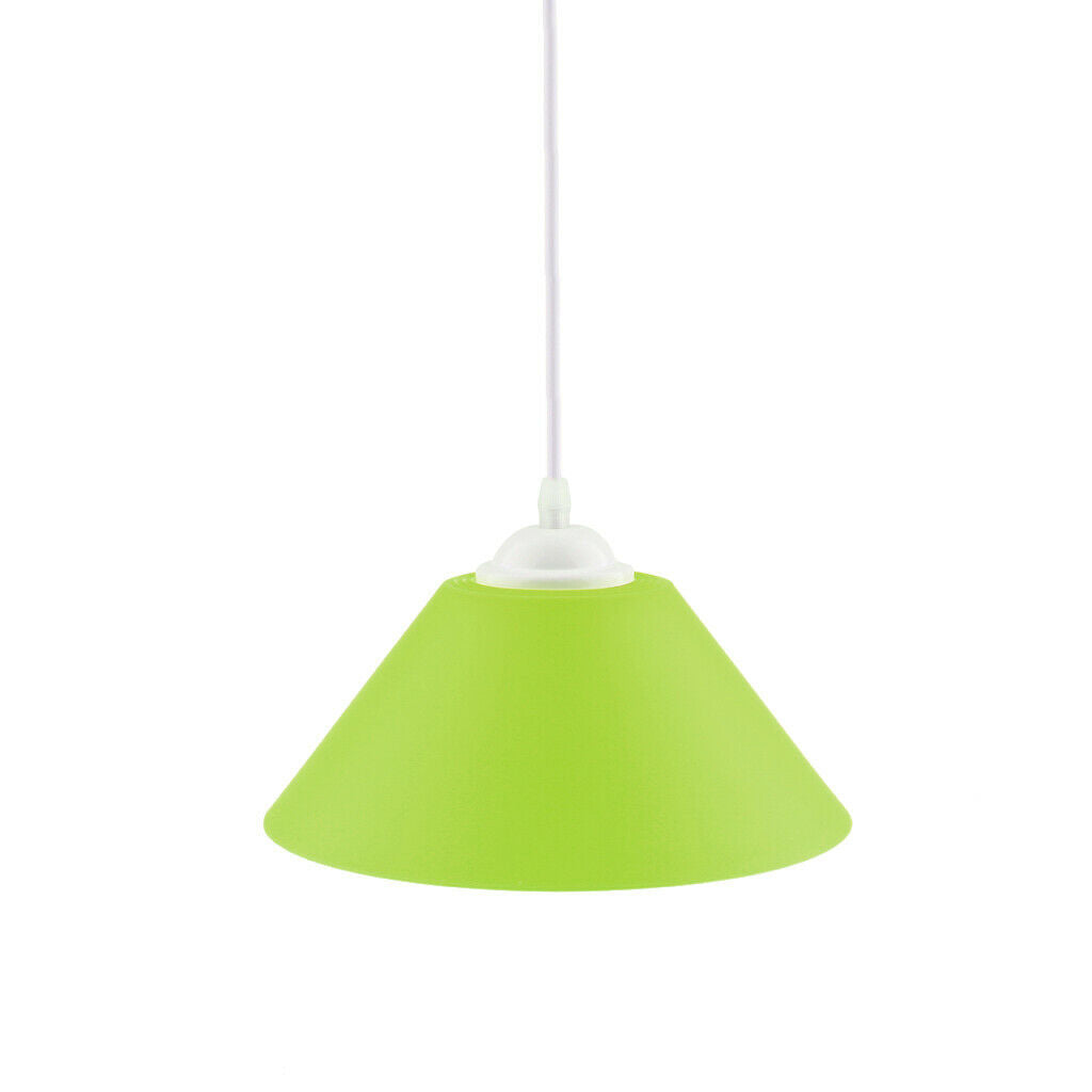 2 Pack Bright Color Cone-Shaped Lampshade Ceiling Light Fixture Blue & Green