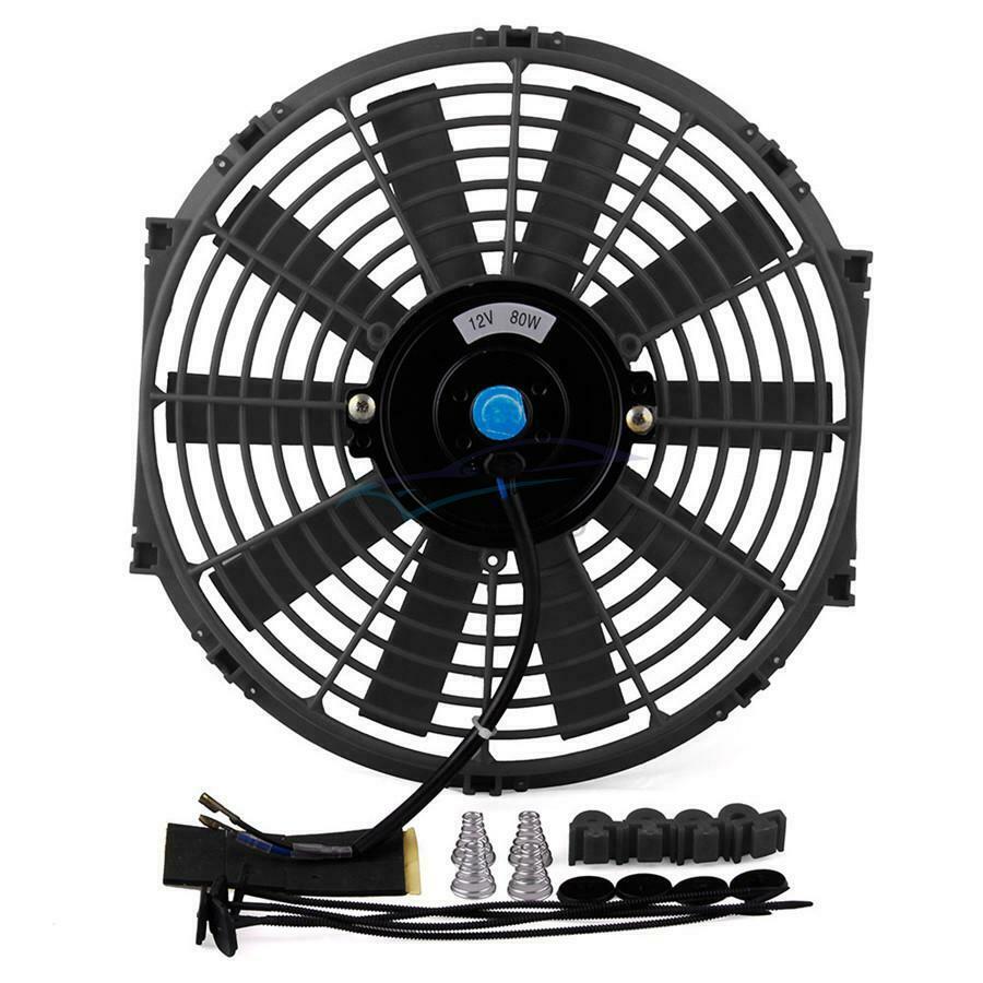 12V Universal Car Electric Radiator Cooling Fan Kit For A/C Cooling Intercooler