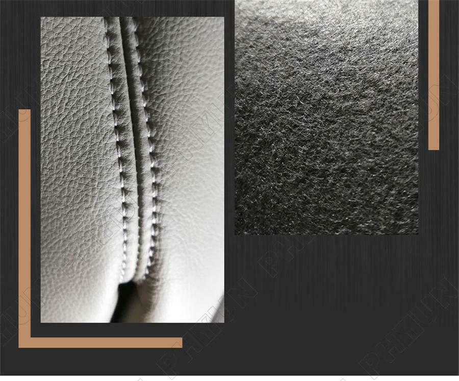 Black PU Leather Car Front Left Bottom Seat Cover For Chevy Silverado 1999-2002