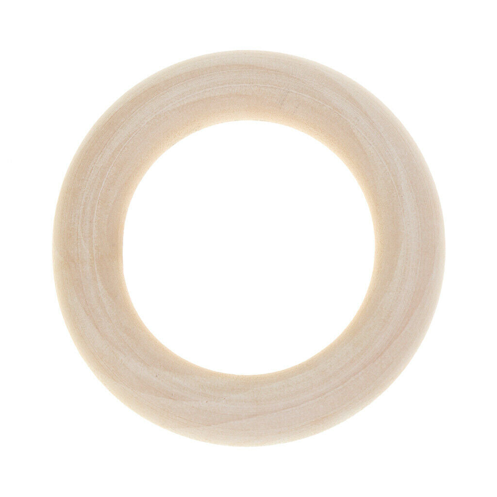 Handmade Natural Wooden Teething Rings Wood Baby Teether Rings