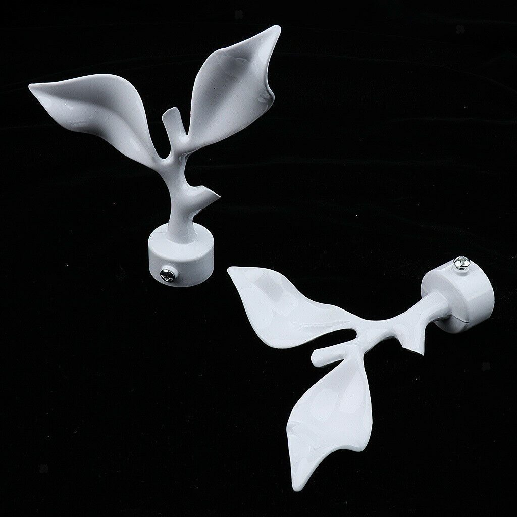 Window Curtain Rod Ends Finals Room Drapery Pole Caps Heads 28mm Dia White