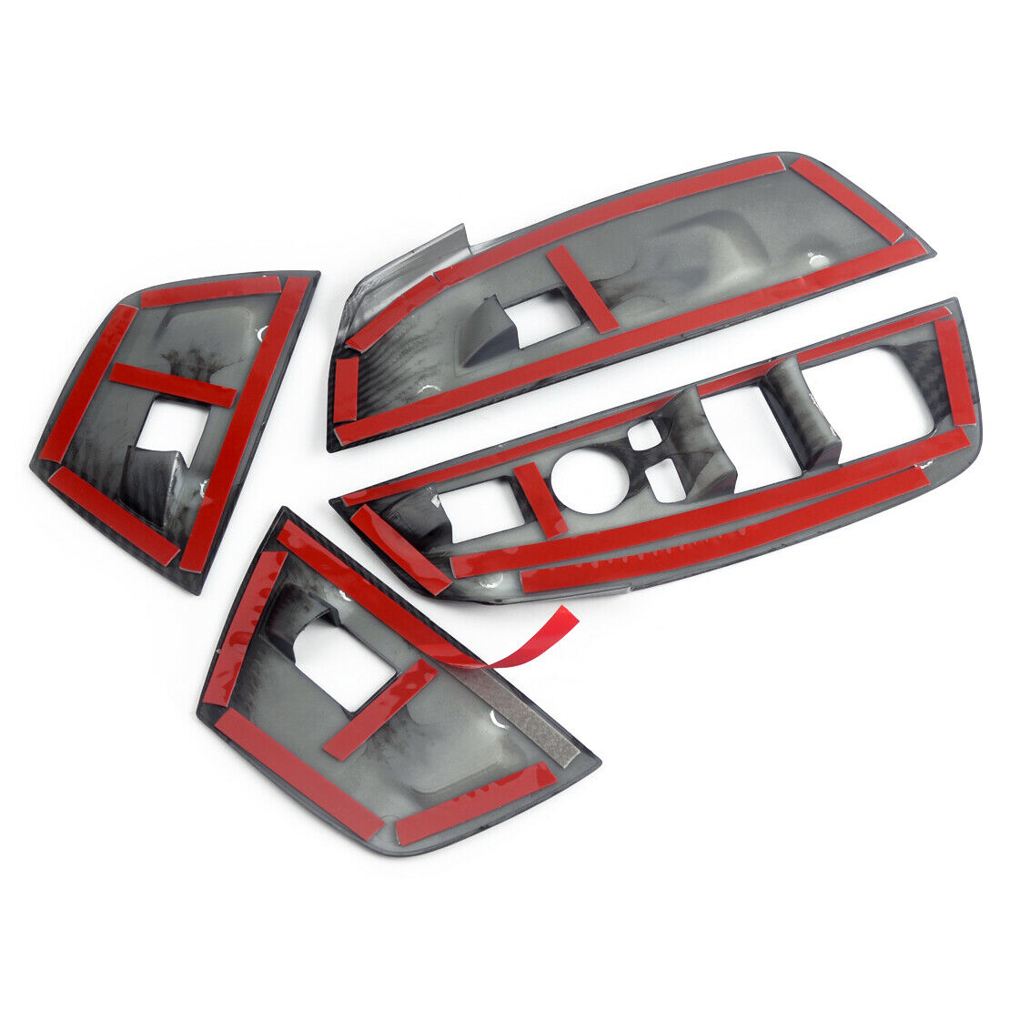 4pc Carbon fiber texture Window Lift Switch Button Cover Trim Fit for BMW X3 as
