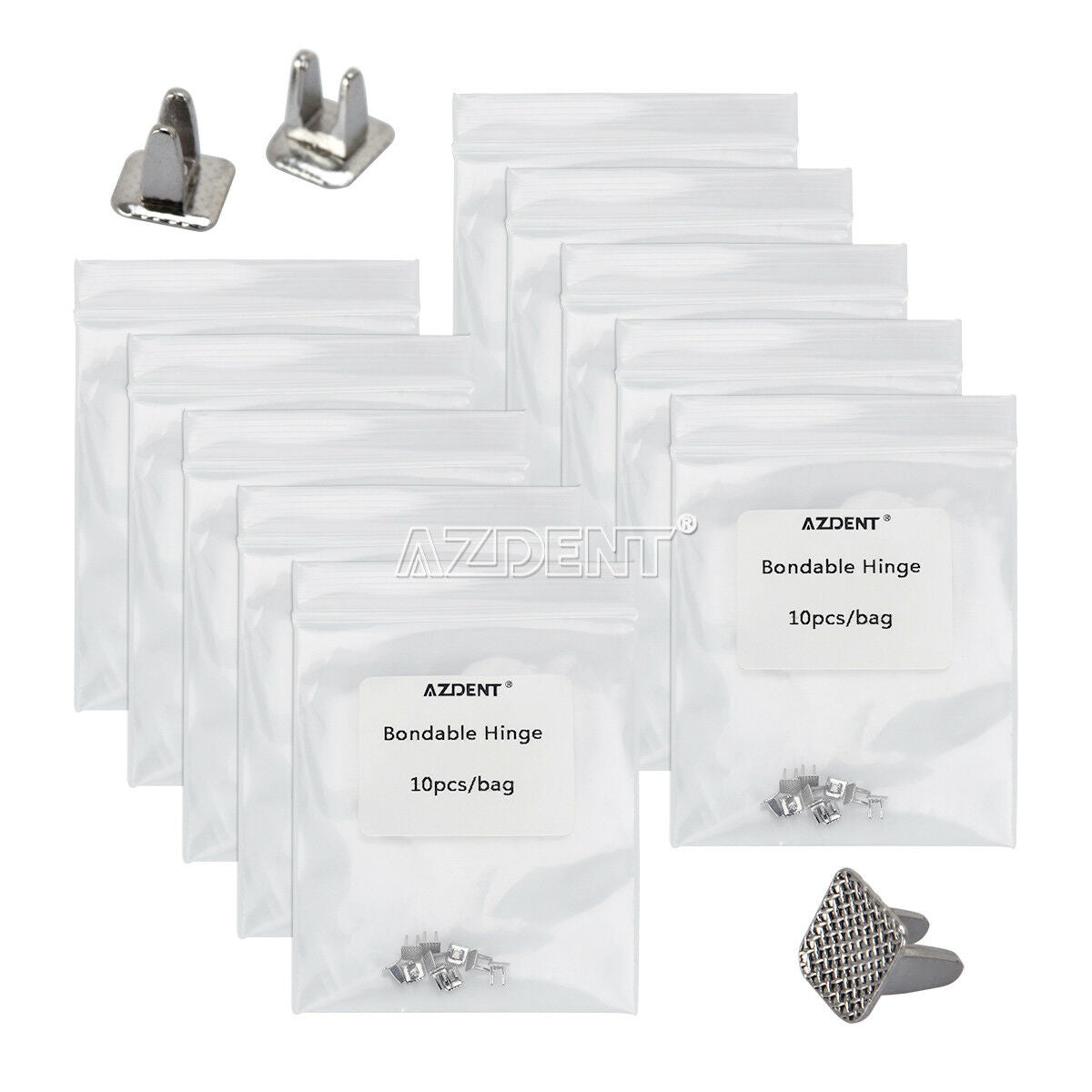 50 X Dental Orthodontic Bondable Hinge Bite Turbos Accessory For Brackets AZDENT