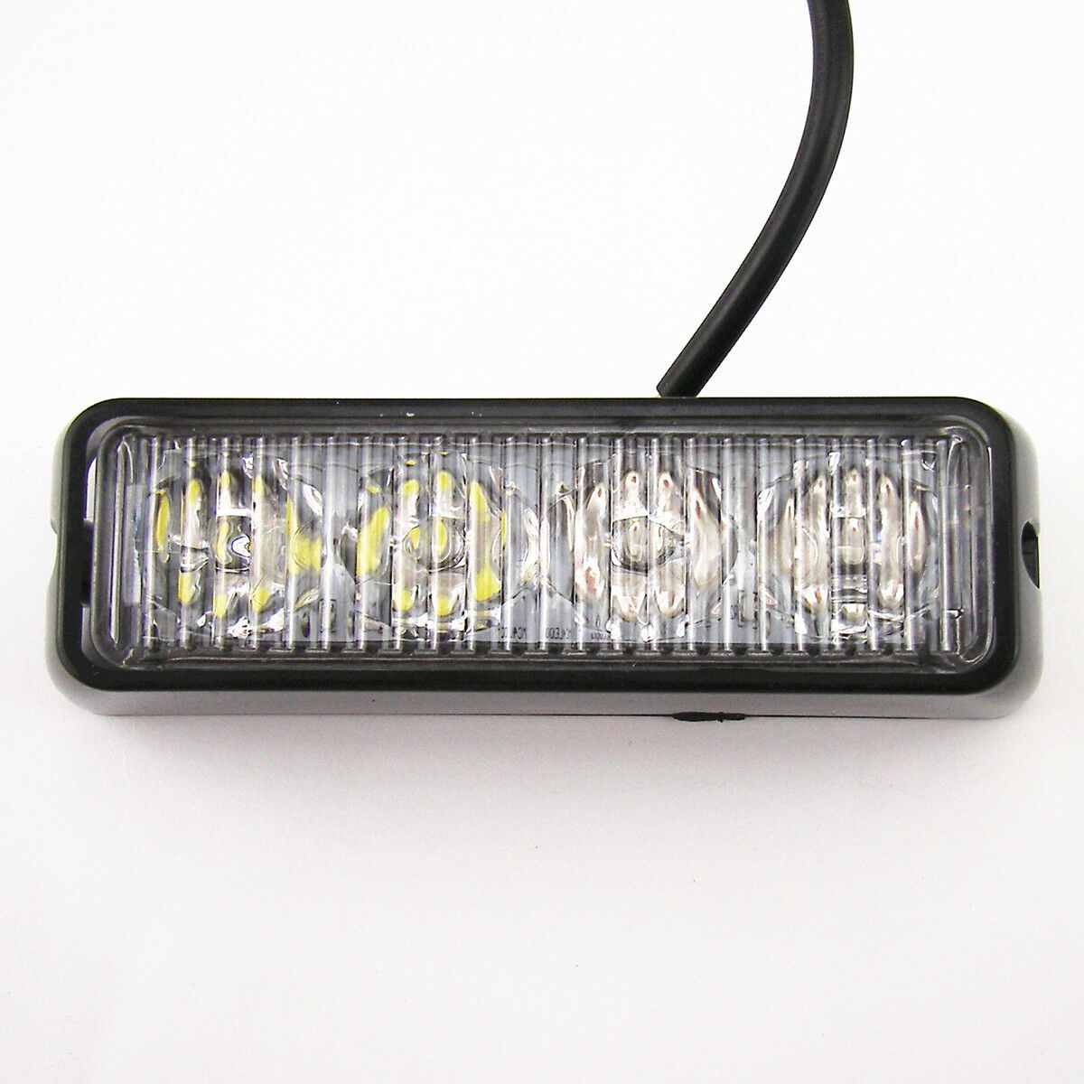 2pc 4LED White Car SUV Truck Pickup Emergency Warning Flash Strobe Light Bar 12V