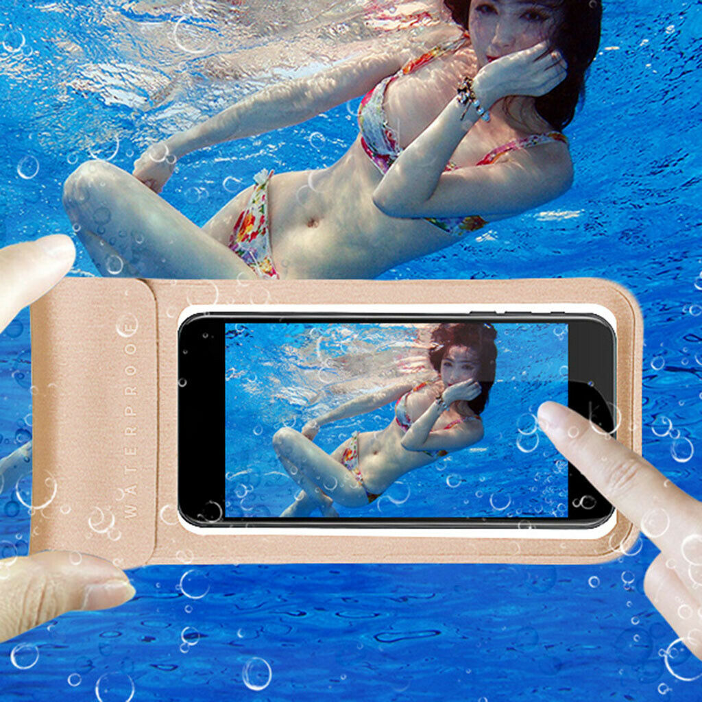 Waterproof Phone Case Bag Underwater Phone Surfing Cell Phone Black M