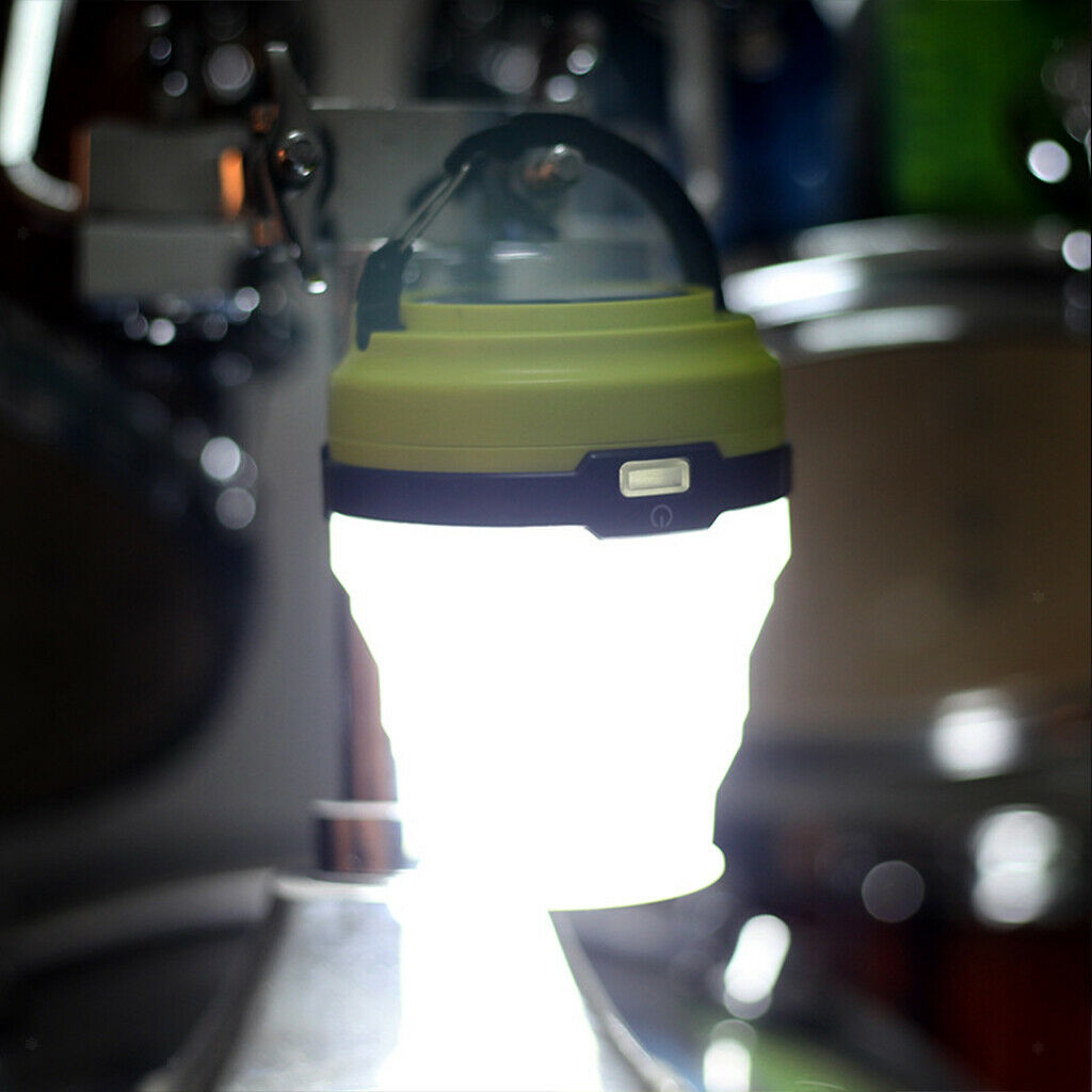 LED camping lamp USB lantern solar folding emergency lighting for outdoor garden