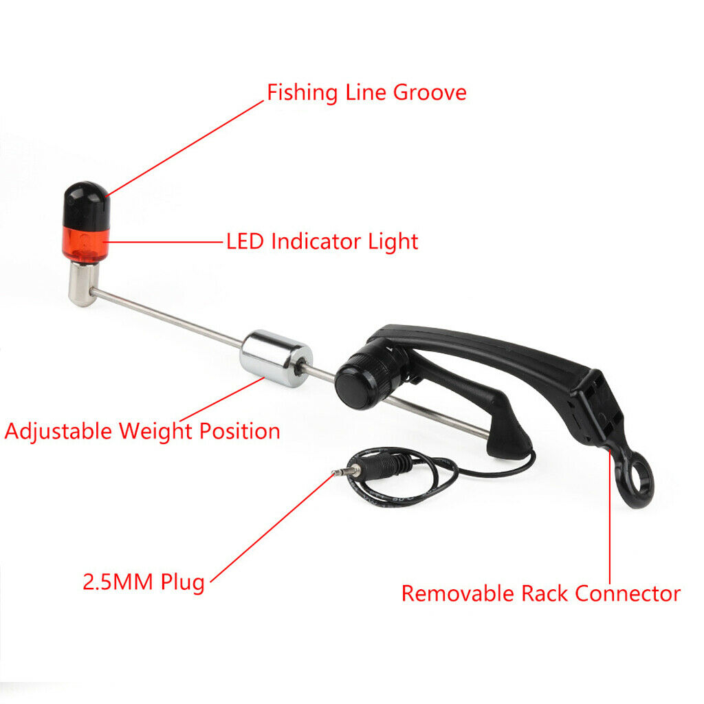 Carp Fishing Chain Hanger LED Indicator 4Pcs Alarm Fishing Tackle