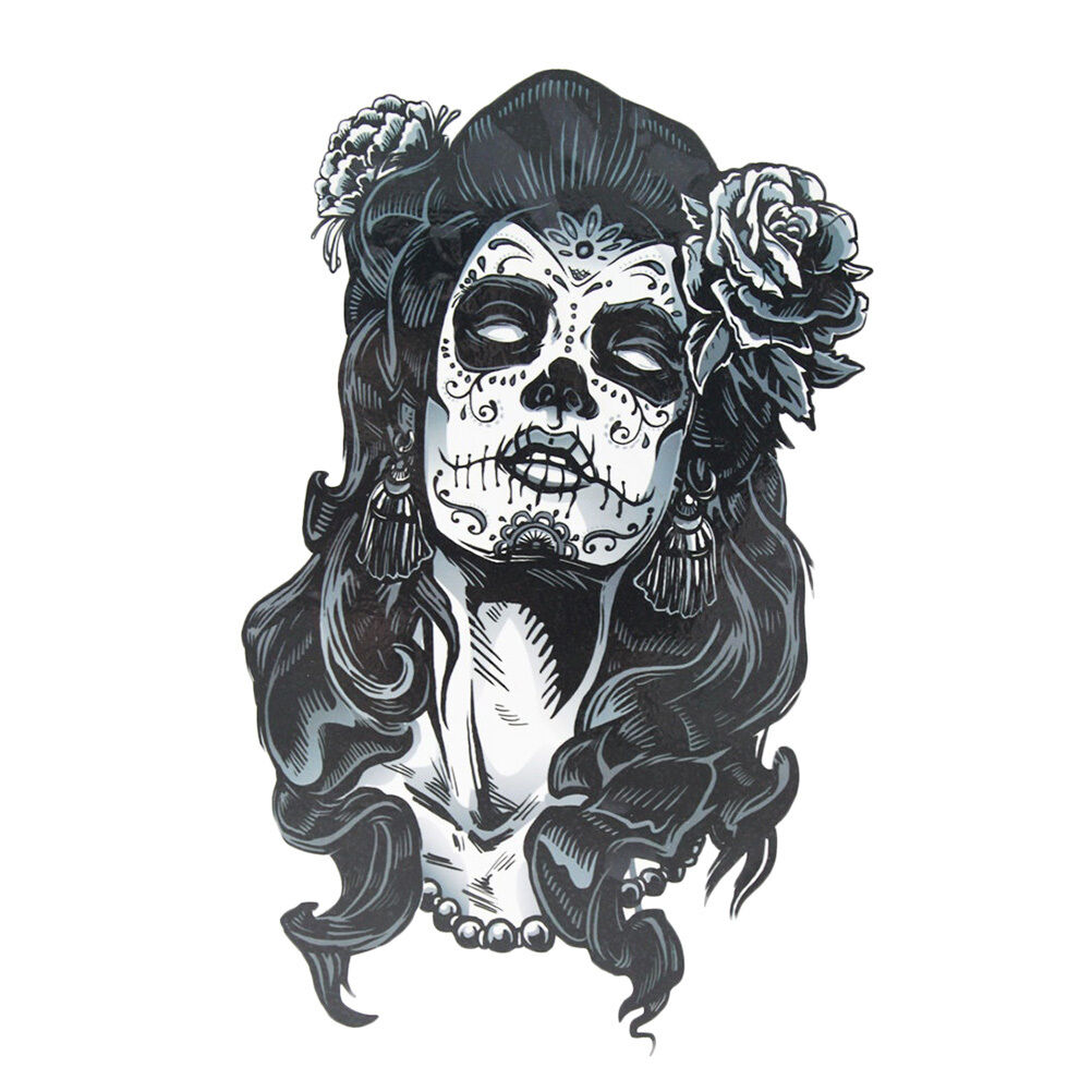 Gangster Rose Tattoo Cool Beauty Tattoo Waterproof Temporary Tattoo Sticke.l8