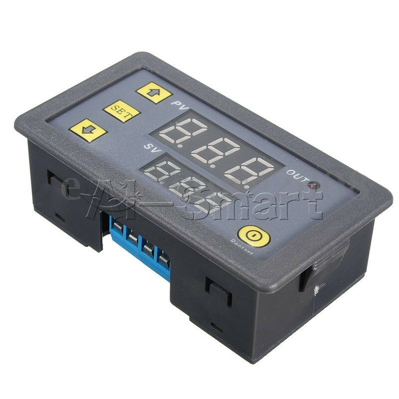 12V Cycle Timer Delay Dual Display Relay Module 0-999 hours/minutes/seconds
