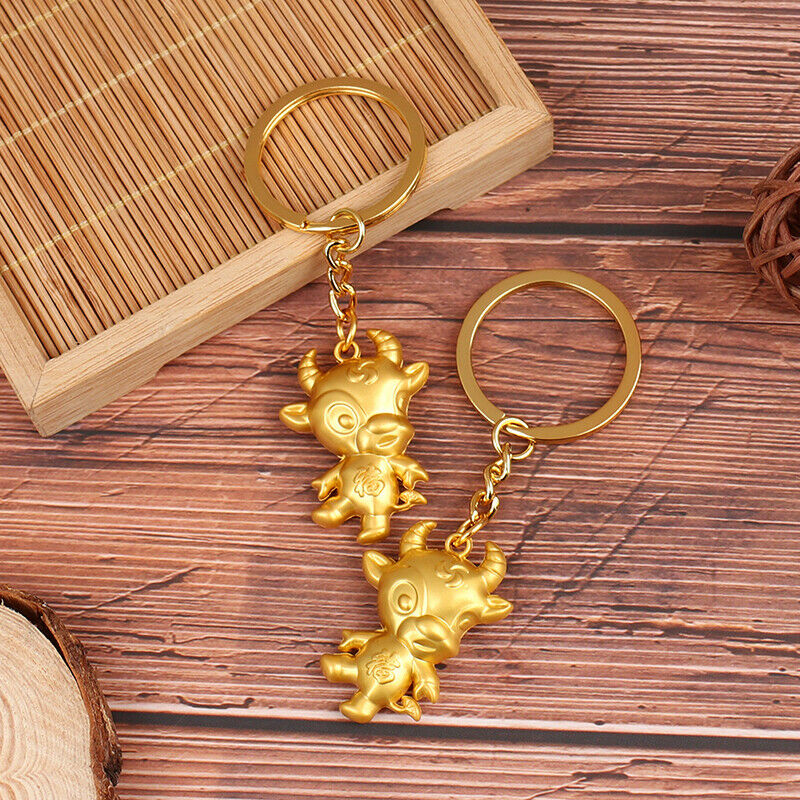 1PC Ox Year Lucky Key Ring Pendant Lucky Bull Keychain Gift Pendant SouvenirBDA