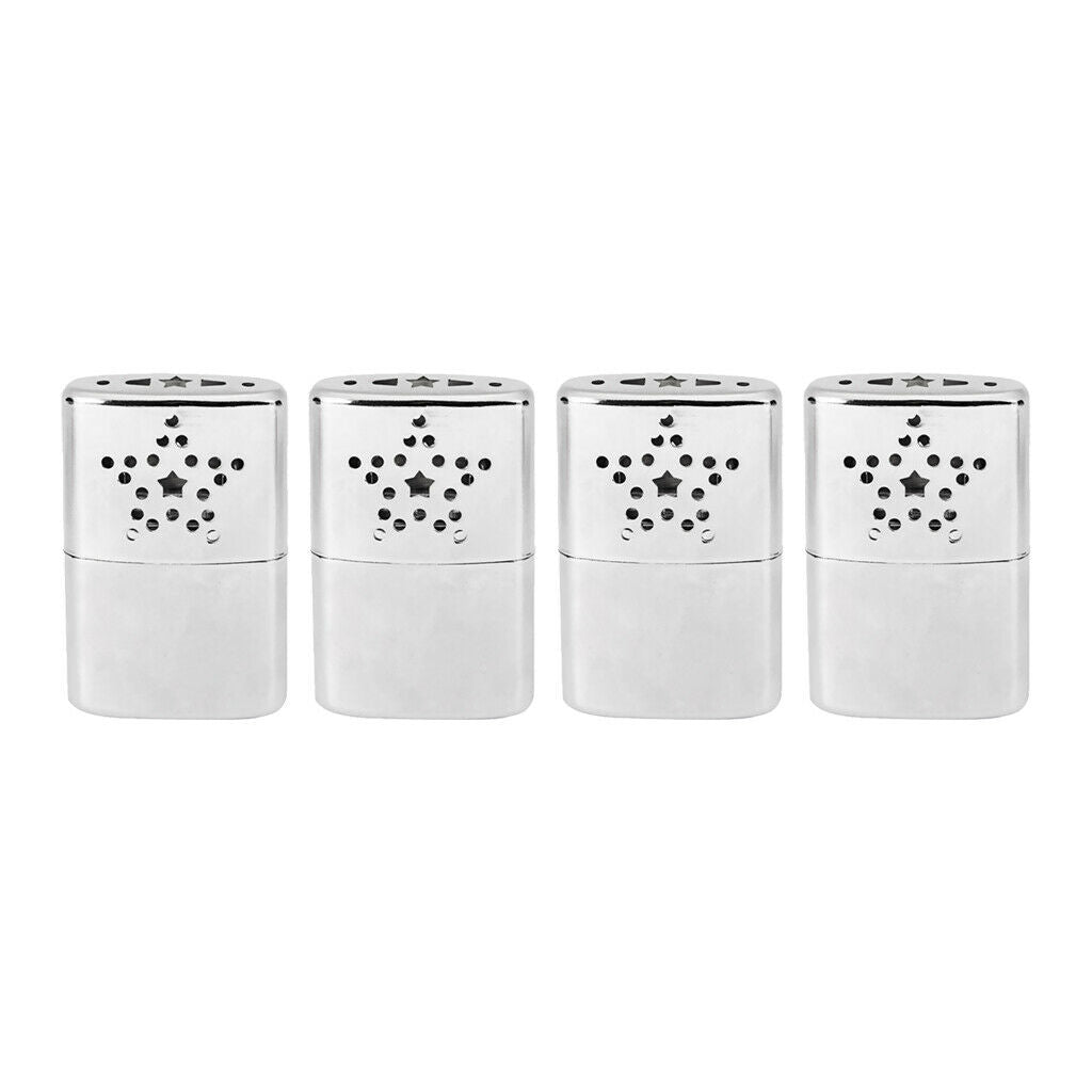 4pcs/pack Stainless Steel Pocket Heater 24 hours with Pouch Winter Shooting