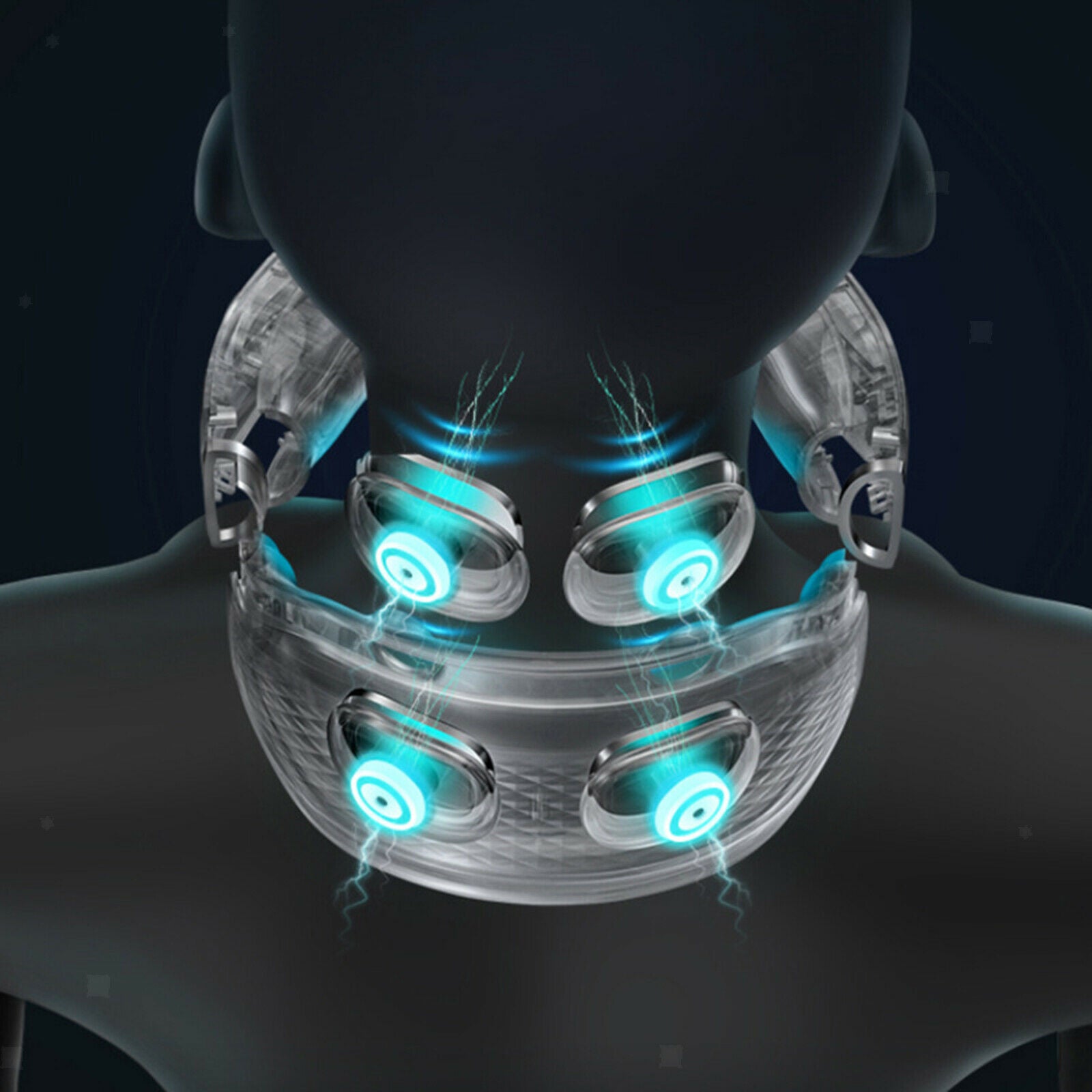 Electric Neck Massager 5 Modes Wireless Relaxation Home Office Car Use USB
