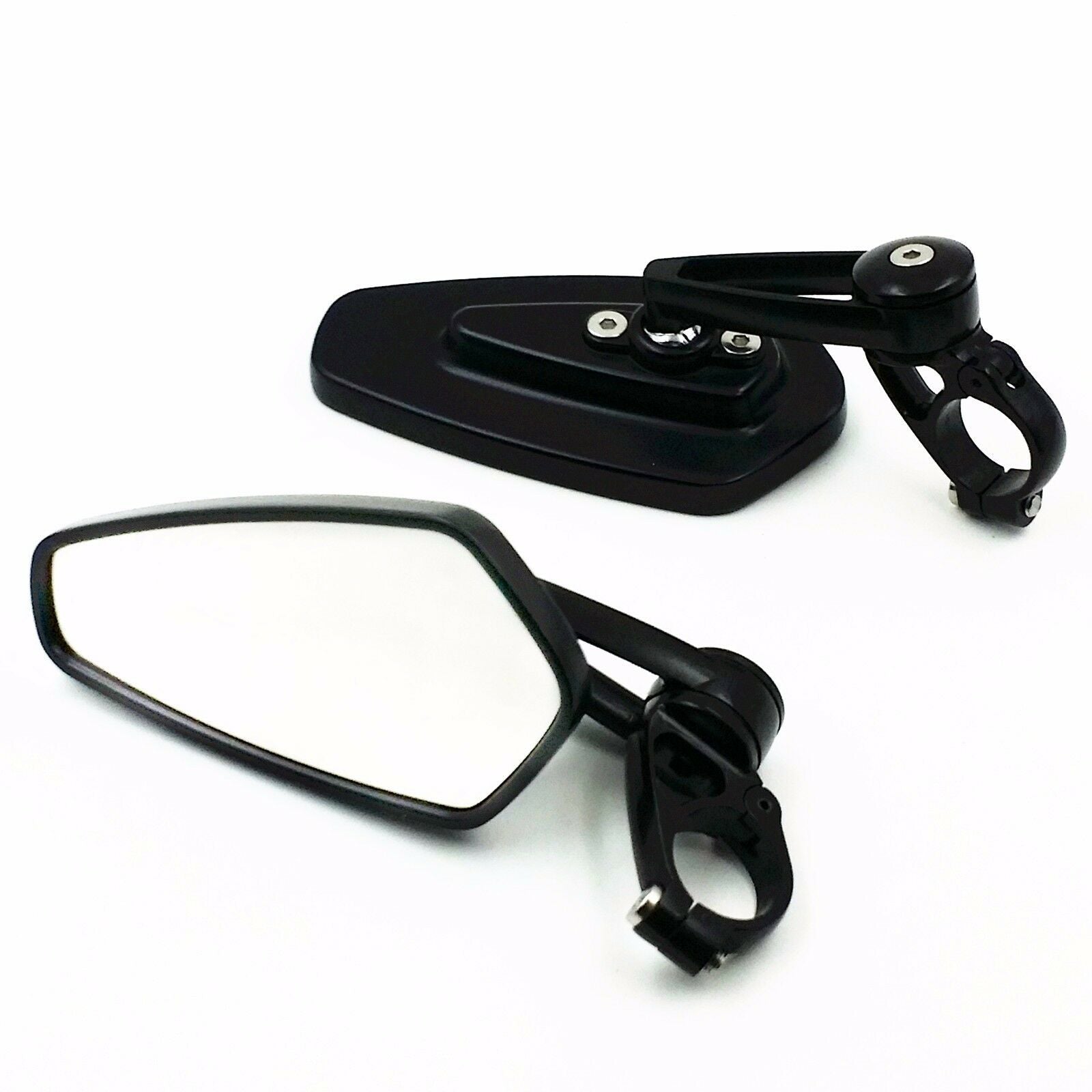 Street Motorcycle 7/8" 22mm Bar End Rearview Mirror Cafe Racer Bobber Cruiser KL
