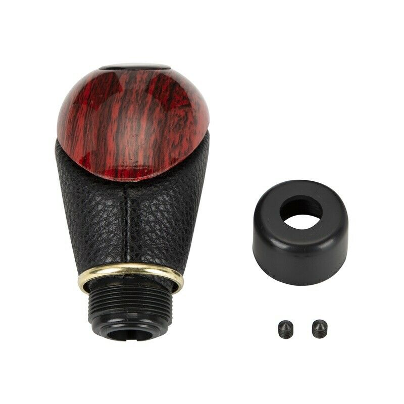 Universal Car Manual Gear Shifter Shift Knob Stick 5-speed ABS Black Leather