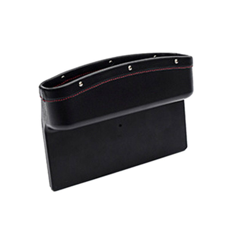 Car Seat Slit Crevice Pocket Storage Organizer Catch Catcher Holder Box  Leather