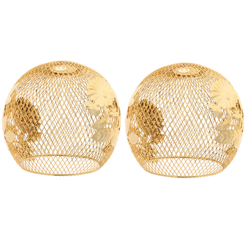 2 Pcs Iron Lamp Shade Chandelier Shade Light Cage Pendant Lights Fixture