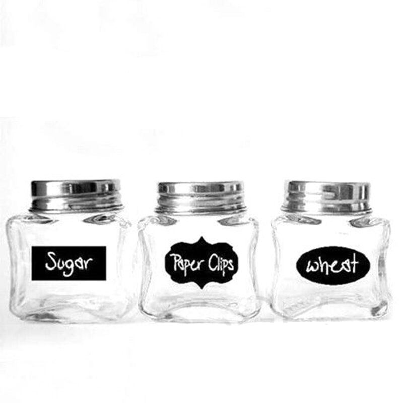 2014 Easy 36x Small Chalk Black board Mason Jar Labels Stickers Chalkboar.l8