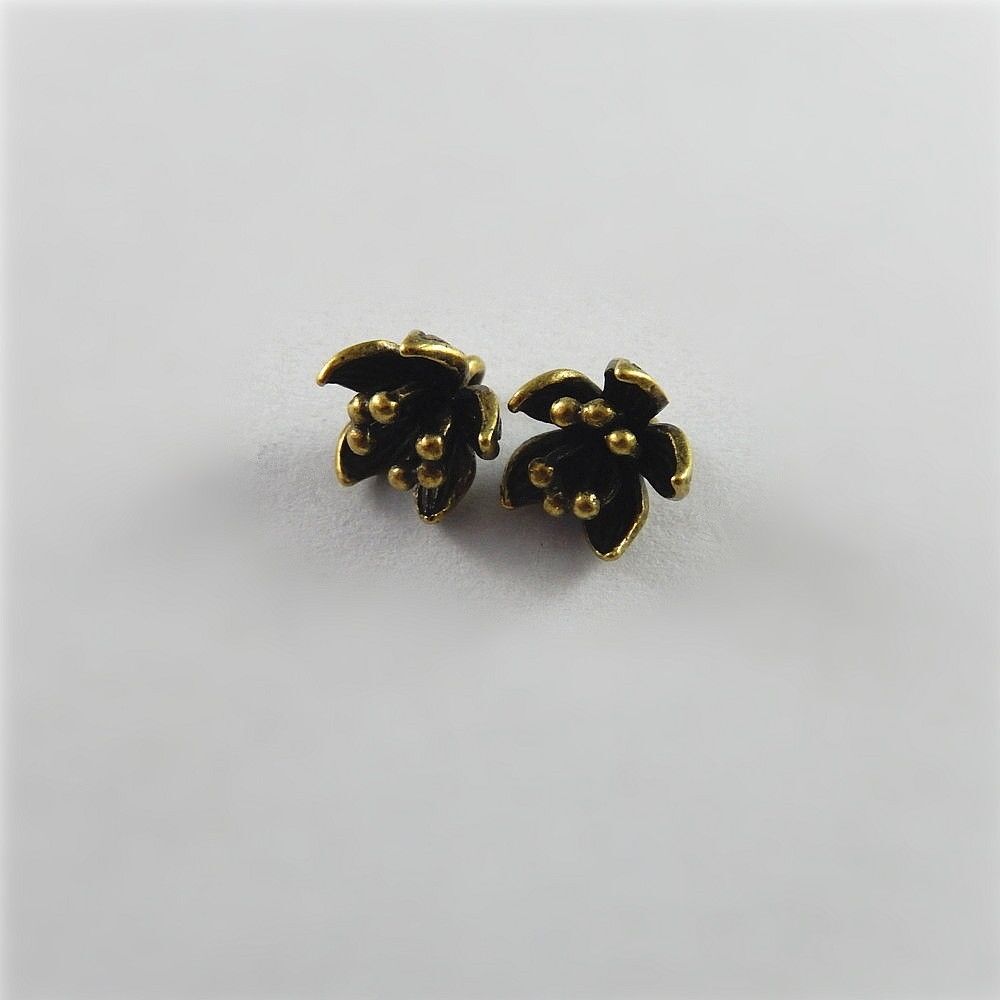 20pcs Antiqued Bronze Brass Lotus Flower Jewelry Making Charms Dangles Crafts