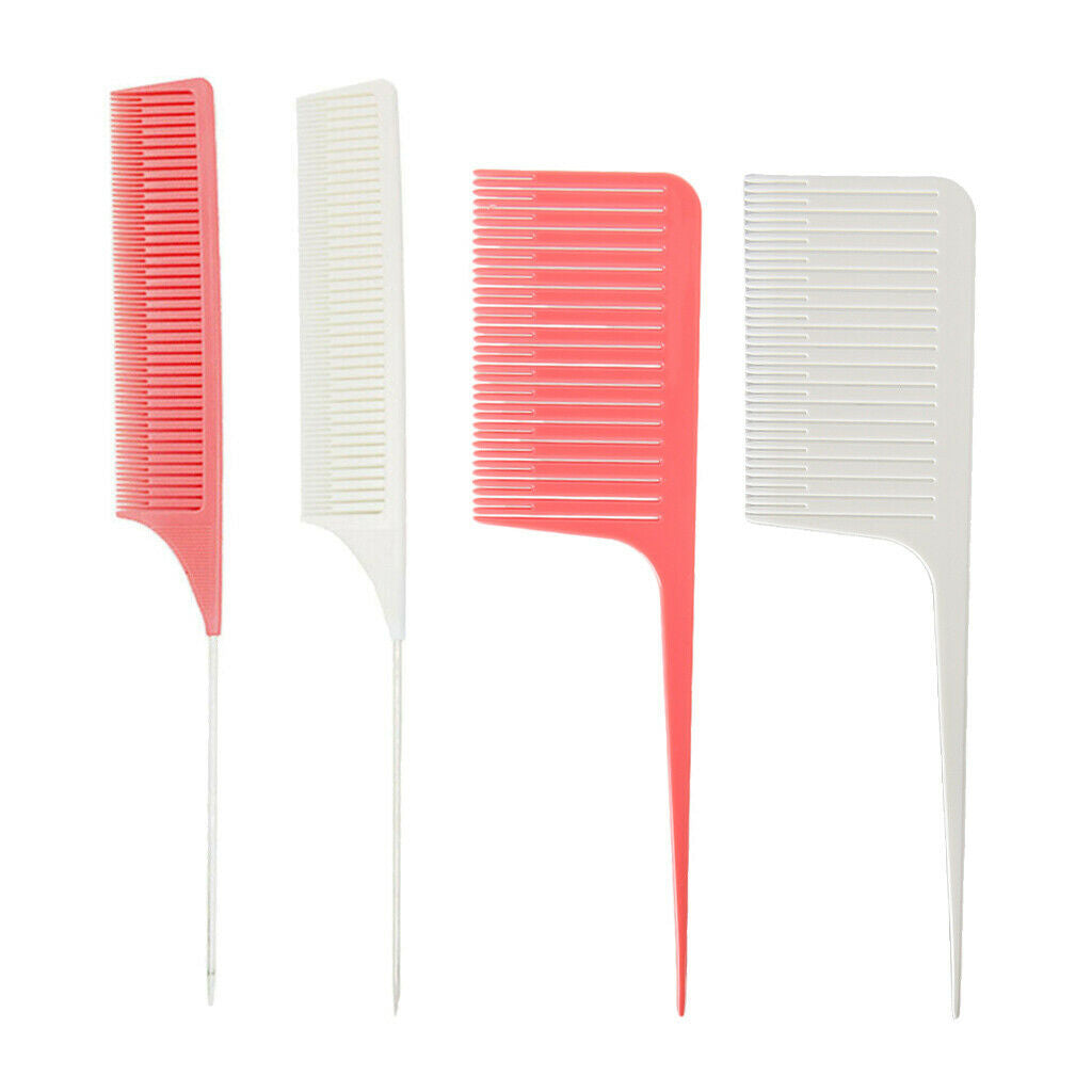 4 Pieces Women Plastic Weaving Highlighting Foiling Hair Comb Styling Tool