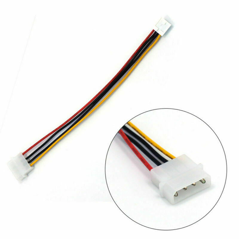 2X 4Pin IDE Power Supply to Floppy Drives Adapter Cable Power Cord Connector Acc
