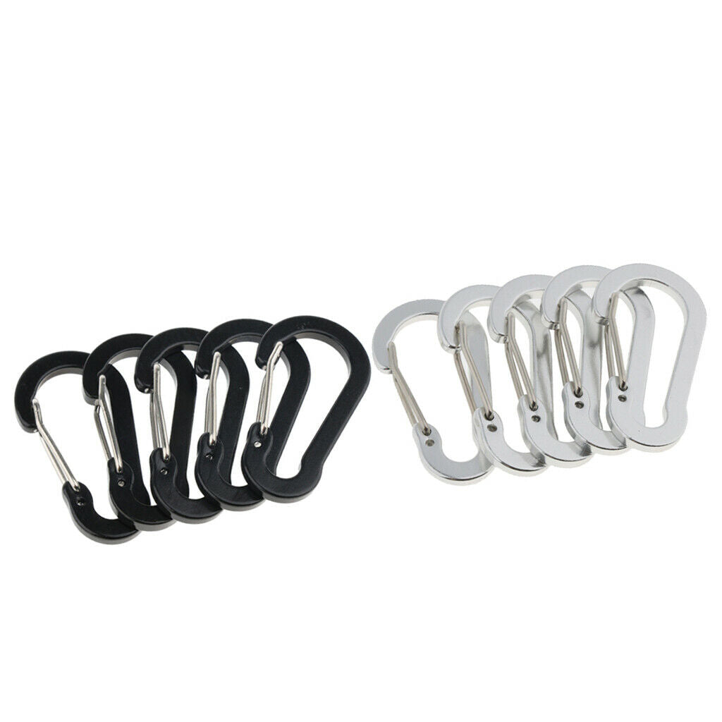 10 pcs Outdoor Camping Climbing Key Chain Buckle Water Bottle Flashlight Flask