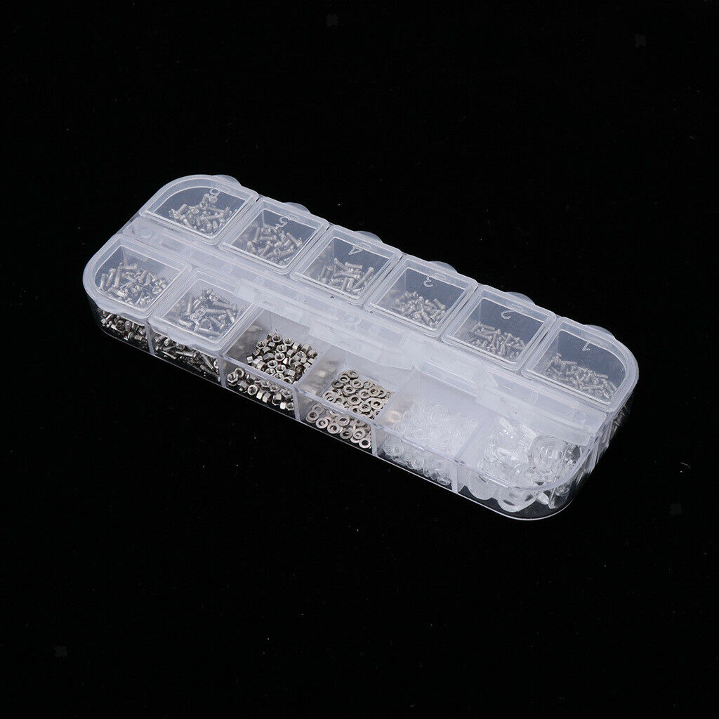1100pcs Eyeglass Screws Nuts Screwdriver Tweezers Glasses Repair Tool Kit
