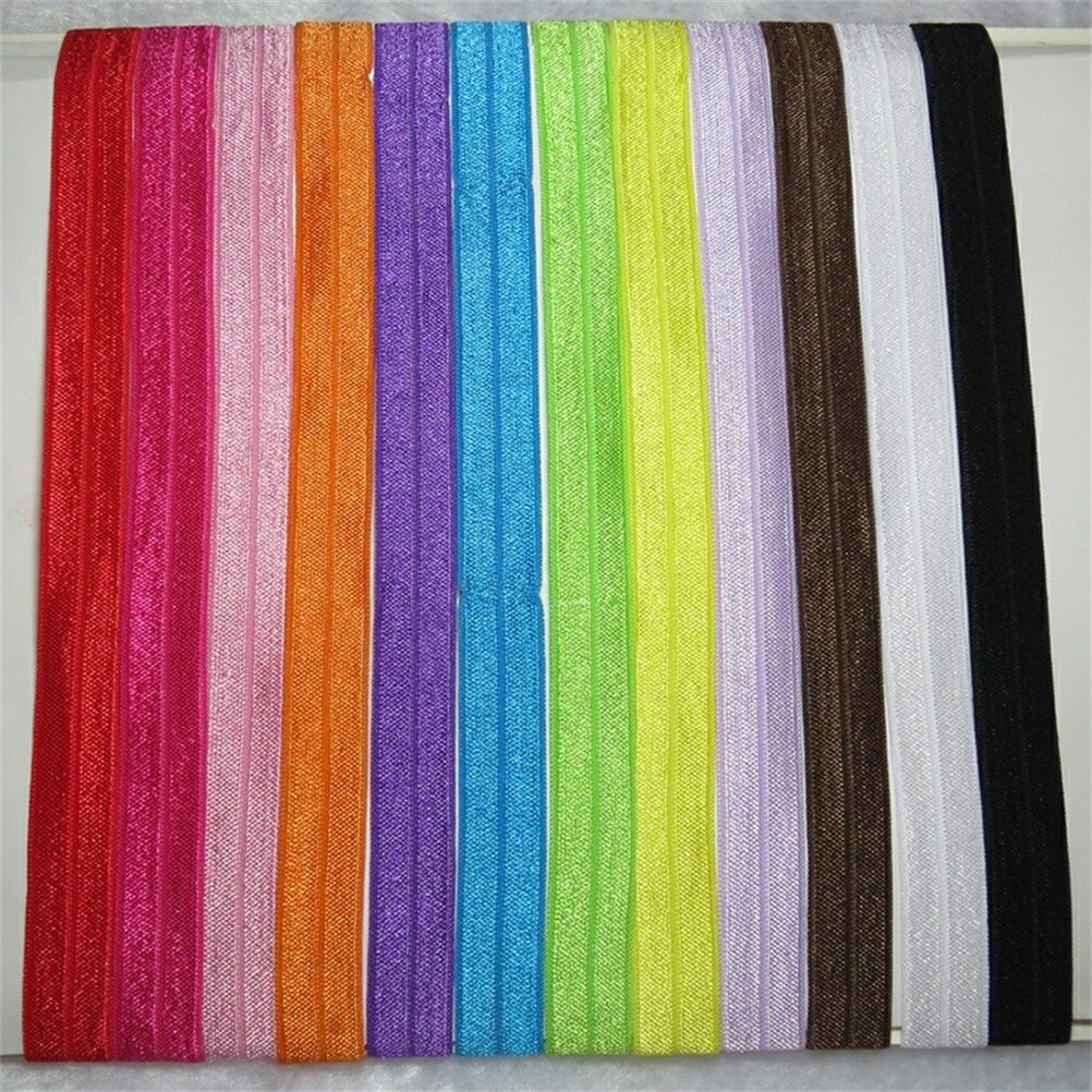 10Pcs Kids Baby Girls Elastic Headband Cotton Headwear Hairband Hair Ban.l8