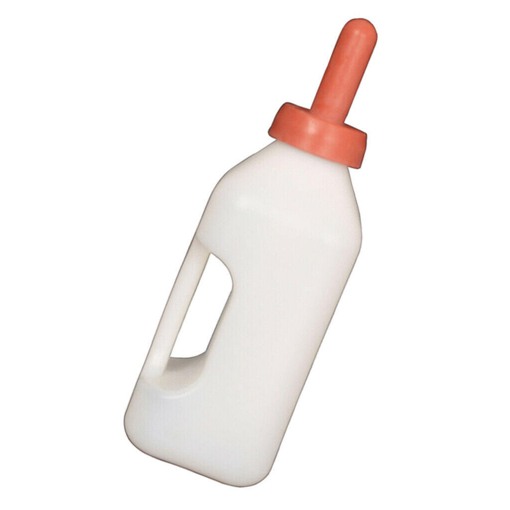 Calf Lamb Milk Feeder Bottle with Handle&Teat/for 2 Quart Bottle to Feed