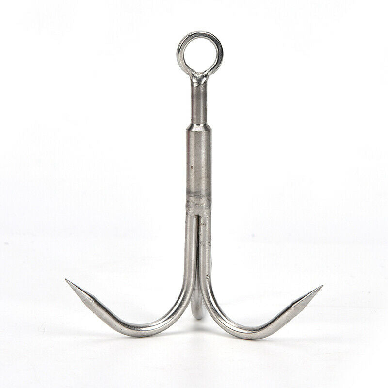 3 Claws Grappling Hook Climbing Survival Carabiner Tool Stainless Steel .l8