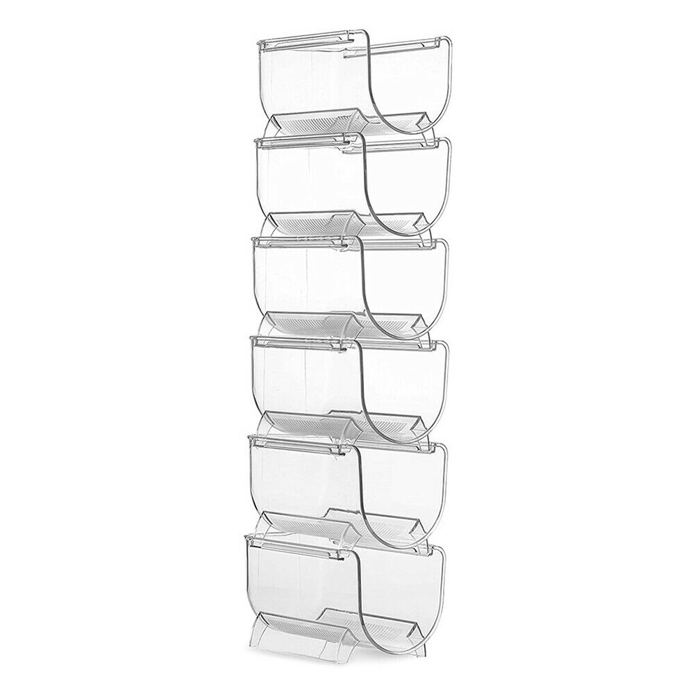 1pcs Clear Wine Bottle Organizers Stackable Plastic Wine Rack Holder for Fridge