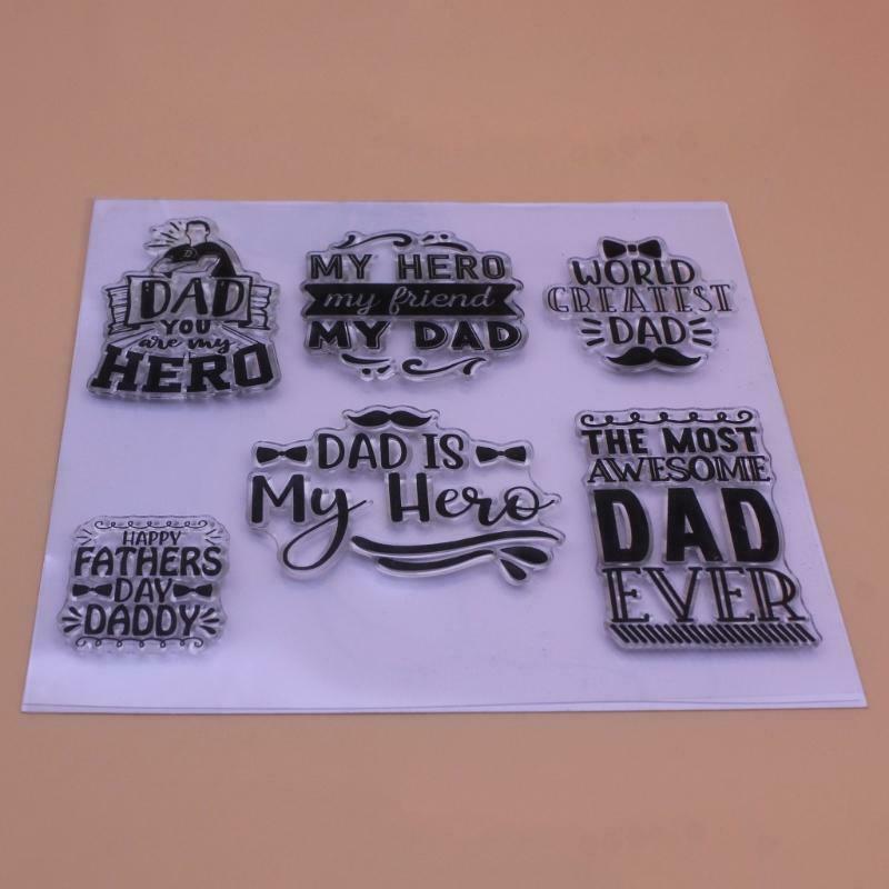 Father's Day Silicone Clear Seal Stamp DIY Scrapbooking Embossing Photo Album