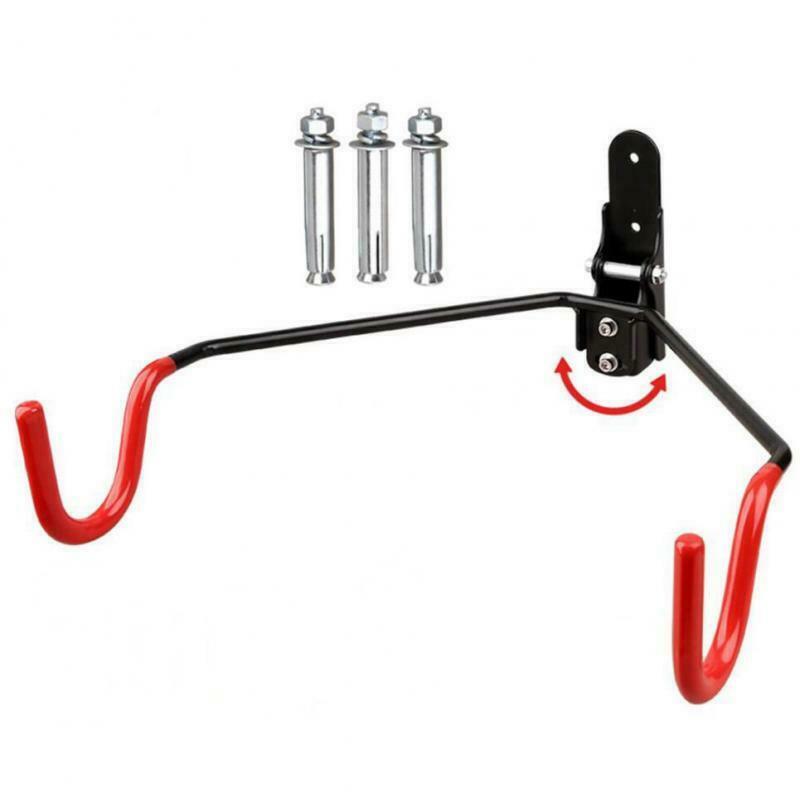 Bike Wall Mounted Rack Hanger Steel Storage Holder Collapsible With Screws