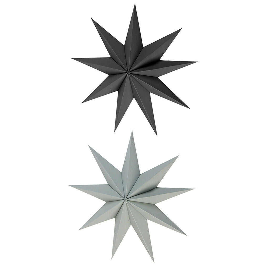 2 Pieces Paper Star Hanging Christmas Lantern Home Party Decoration DIY Craft