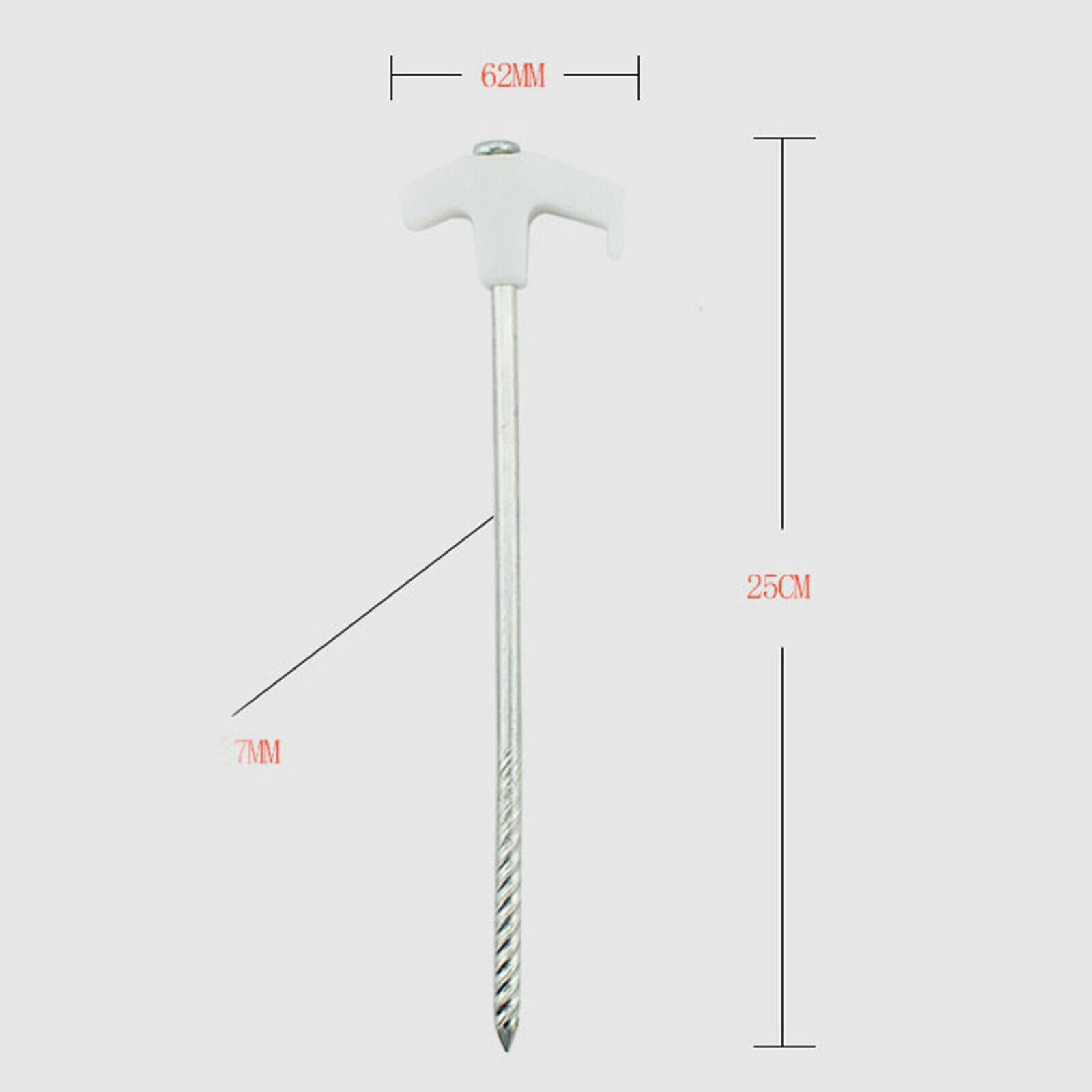 Glow In the Dark Tent Stakes Ground Pegs Outdoor Camping Garden Pin Non Rust
