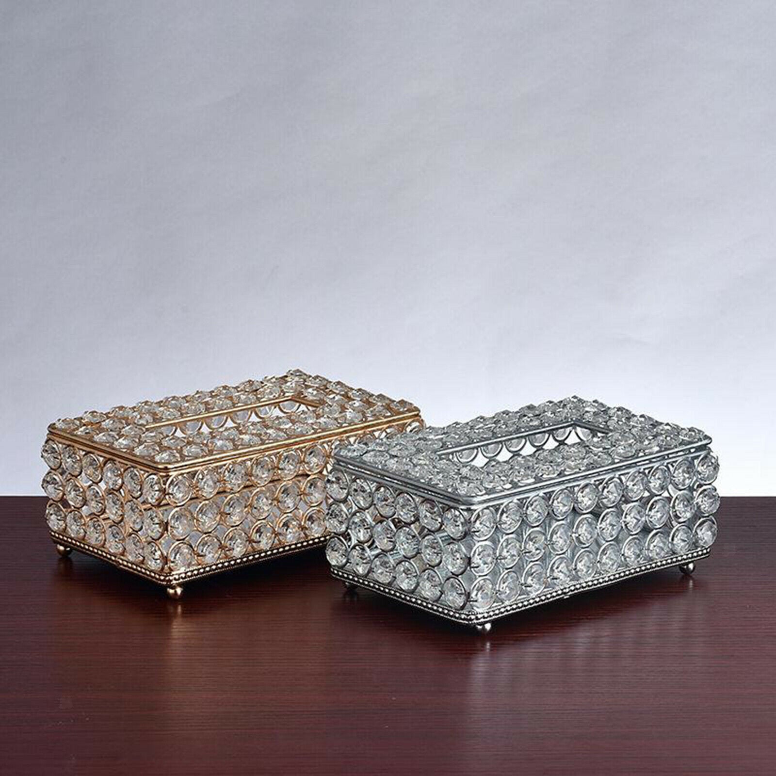 Tissue Box Napkin Holder for Living Room Hotel Home Bar Car Decor Golden
