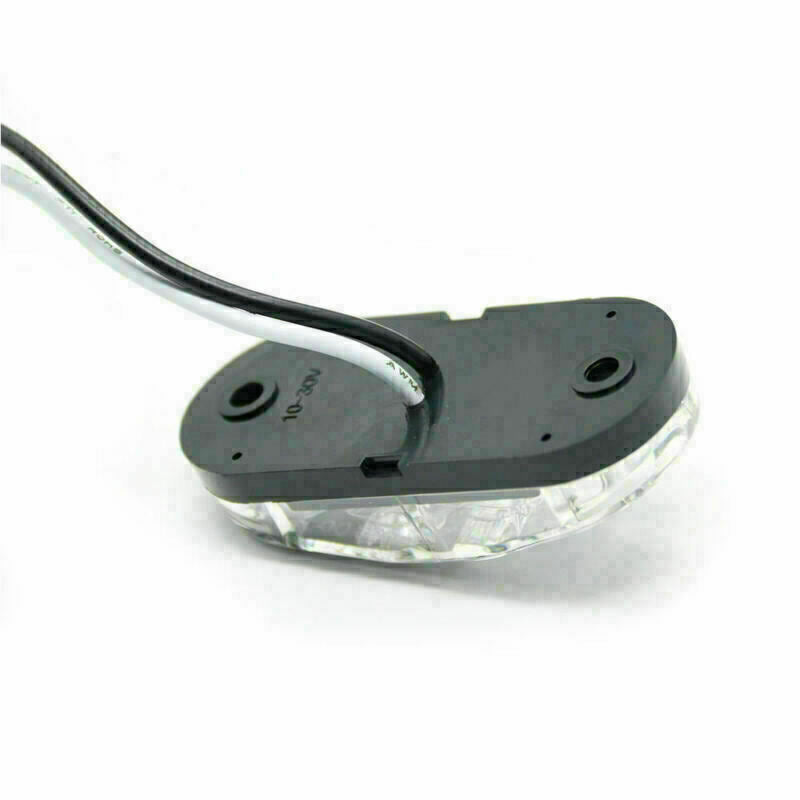 10x Side Marker LED Lights Lamp Clearance White Oval 2.5" LED Truck Trailer Bus